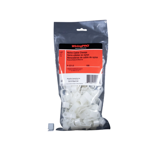 [P-CC1/2] 1/2" CABLE CLAMP - NATURAL 100/PKG