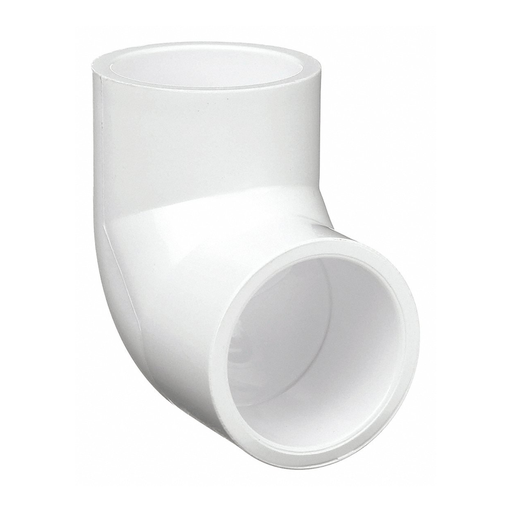 [E34PVC] 90 °  ELBOW: 3/4 IN X 3/4 IN FITTING, SCHEDULE 40, FEMALE X FEMALE SOCKETS, 480 PSI