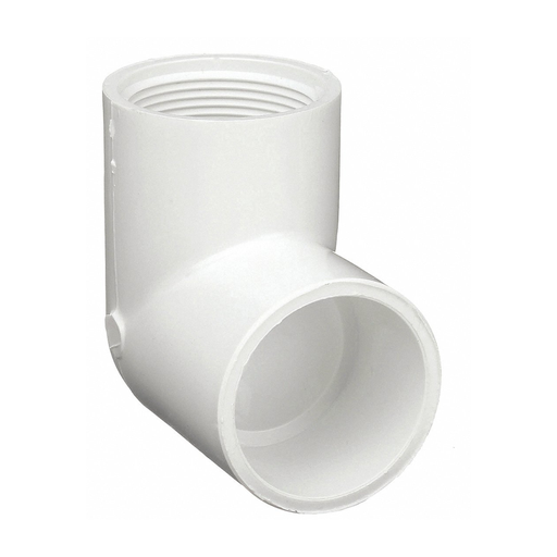 [EFPT34PVC] 90 °  ELBOW: 3/4 IN X 3/4 IN FITTING, SCHEDULE 40, FEMALE SOCKET X FEMALE NPT, 480 PSI