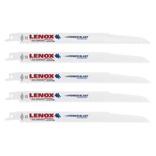[20582956R] 9"X3/4" 6TPI BI-METAL NAIL EMBEDDED WOOD RECIP 5 PK
