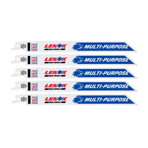 [20580810R] 8"X3/4" 10TPI BI-METAL GENERAL PURPOSE RECIP 5 PK