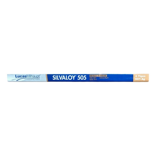 [98110] SILVALOY 505 FLUX COATED WHITE ROD .062 X 18" x 8 STICK TUBE 
