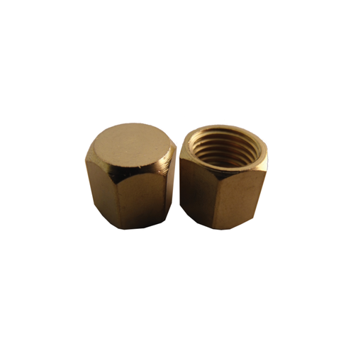 [SF2235] SF2235 BRASS CAP 1/4" FLARE HEX WITH SEAL (PACK OF 25)