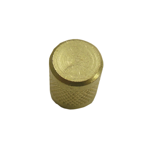 [SF2245] SF2245 BRASS CAP 1/4' FLARE KNURLED WITH SEAL