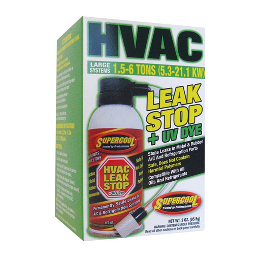 [28337B] HVAC LEAK STOP PLUS U/V DYE (UP TO 6 TON UNIT) BOV DOMED CAN