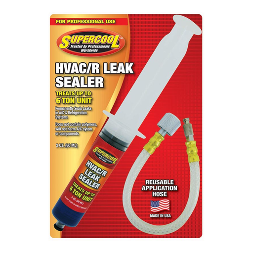 [28399] HVAC/R LEAK STOP SYRINGE 2OZ IN CLAMSHELL WITH QUICK CONNECT INSTALLATION HOSE